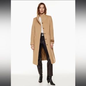 Aritzia (Wilfred) The Cocoon Long Coat XS Gold Camel